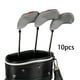 thumbnail image 4 of Juego de 10 fundas para cabeza de hierros de golf, cuñas de repuesto a prueba de arañazos para maderas de calle gris rojo Zulema cubierta de la cabeza del palo de golf, 4 of 8