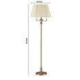 thumbnail image 5 of 150 Watt 6 Way Metal Floor Lamp with Fabric Tapered Shade, Gold- Saltoro Sherpi, 5 of 5