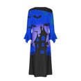 thumbnail image 5 of Long Sleeve Dress,Long Dress for Women Summer,Womens Fashion Printed Casual Long Sleeve V-Neck Dress,3/4 Sleeve Dress for Women,Dress for Women Casual Summer, 5 of 5