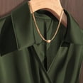 thumbnail image 5 of Womens Summer Tank Tops Lapel Sleeveless Criss Cross V Neck Side Lace Up Solid Color Casual Stylish Outfits (S, Army Green), 5 of 6