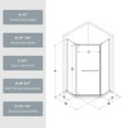 thumbnail image 7 of Frameless Shower Door, 36 in.D x 36 in.W x 72 in.H Corner Shower Enclosure with Clear SGCC Tempered Glass Pivot Shower Door in Matte Black Finish, 7 of 7