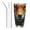Straw Three-piece Set, variant on Picia Floral Fox Pattern 20 oz Tumbler Stainless Steel Vacuum Insulated Coffee Ice Cup Double Wall Travel Flask Dual Lid Water Bottle, Eco-friendly Car Cup-Straw Three-piece Set