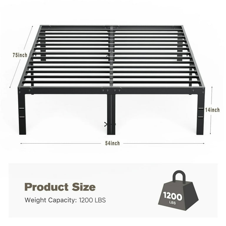 THE BEST ザベスト　14BOX テープ付き 14 Inch Bed Frames,3500 lbs Heavy Duty Metal Platform,Steel