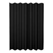 Qiweii Waterproof Shower Curtain Solid Color - Mildew Proof Plastic Polyester Fabric Bathroom Curtain with Hooks, No Drill Tension Rod Window Treatment for Bathtub, Machine Washable & Wipeable