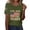 Army Green, variant on Fshinging T Shirts for Women 4th of July Short Sleeve Patriotic Crewneck Plus Size Clothes Army Green L