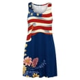 thumbnail image 4 of QUNYINEY Mini Casual Sundresses for Women Independence Day Sleeveless Patriotic T-Shirt Dress Summer Floral Loose Fit Crew Neck Dress, 4 of 7