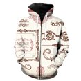 thumbnail image 1 of Sudadera con capucha y cremallera para hombre, estilo europeo y americano, con estampado 3D, moderna, de manga larga, para primavera y otoño, ideal para adolescentes., 1 of 6