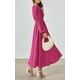 thumbnail image 5 of Vestido largo PRETTYGARDEN 2025 primavera manga larga con cuello en V para mujer, 5 of 8