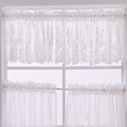 thumbnail image 4 of BINGLI Lace Cafe Curtains 24 Inch Length, Vintage Country Floral Embroidered Short Lace Curtains 1 Panel Set for Kitchen Window, Rod Pocket Privacy Sheer Kitchen Curtains, 26 x 24 Inches, 4 of 9