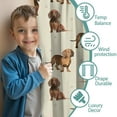 thumbnail image 3 of Blackout Kids Curtains,Dachshund Footprint Childrens Insulated Curtains Set Of 2,Bedroom Essentials,Toddler Room Decor 42x84in(106x213cm), 3 of 4