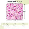thumbnail image 2 of Pink Breast Cancer Square Fitted Tablecloth with Elastic Edge,Square Table Cover,Washable Elastic Table Cover for Home Kitchen Party Decor 34"x34", 2 of 6