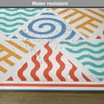 thumbnail image 6 of Ambesonne Tribal Place Mats Set of 4, 4 Elements Retro Art, Standard Size, Marigold Teal Blue, 6 of 6