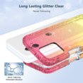 thumbnail image 2 of Rosebono Compatible With Motorola Moto G Stylus 2023, Hybrid Glitter Sparkle Transparent Colorful Gradient TPU Skin Cover Protection Case (Gold/Pink), 2 of 5
