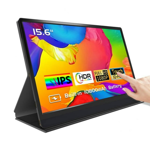 Pantalla Portátil, Segunda Pantalla Externa 1080P Enchufe Estadounidense 100-240V 15,6 Pulgadas Para Computadora Portátil Para Teléfono