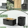 thumbnail image 4 of Resenkos 32-inch Fire Pit Table with Tank Cover, 50,000 BTU Rectangular Steel Design - Dark Gray, 4 of 16