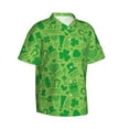 thumbnail image 2 of Kll Men'S Hawaiian Shirt Short Sleeve Button Down Beach Shirts-St Patrick'S Day, 2 of 8