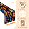 thumbnail image 3 of BaHomeck Table Runner 13*72 In,Set Of 1 Vibrant Hand-Drawn Illustration Of Various Flowers High Density Cotton Linens Machine Washable Table Runner For Kitchen Dining Table Coffee Table Decor, 3 of 4