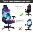 thumbnail image 5 of TSOVTHRID Galaxy Nebula Print Gaming Chair Cover with Armrest Cover, Cow Sunflower Non Slip Rotating Chair Slipcover Anti-Dust Chair Seat Protector with Elastic Band, 5 of 7