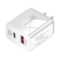 thumbnail image 1 of Cargador rápido USB C QC3.0 de 25 W para smartphones USB + cabezal de carga con puerto tipo C, 1 of 7