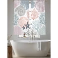 thumbnail image 5 of Ocean Classic Art Sheer Curtains 72 Inches Long 2 Panels Watercolor Starfish Coral Shell Light Filtering Semi Sheer Window Curtains Drapes for Bedroom Living Room 52"x72", 5 of 7