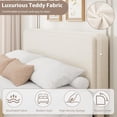 thumbnail image 5 of Teddy Fleece King Size Bed Frame, Cloud Cream Bed Frame with 2 Storage Drawer and Adjustable Headboard, Soft Teddy Fabric, No Box Spring Required, Easy Assembly, Cream, 5 of 7