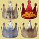 thumbnail image 1 of Diadema de tela brillante con forma de diamante, accesorio para disfraz, vestido de tarta, sombrero de cumpleaños, corona para niños y adultos, corona dorada, 1 of 2