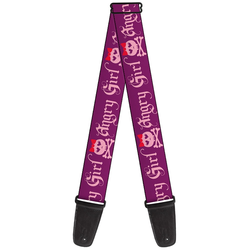 Buckle-Down Guitar Strap, Angry Girl Purple Pink, 2 Inches Wide