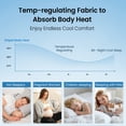 thumbnail image 6 of EMONIA Queen Cooling Mattress Pad,Pillow Top Mattress Cover ,Washable Mattress Topper, Breathable Soft Mattress Protector Made from Nylon-spandex Deep Pocket Fits 18 inches，Hazy Blue, 6 of 12