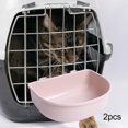 thumbnail image 6 of perfeclan 2x Crate Dog Bowls Water Feeder Dish Easily to Mount Slow Feeding for Wire Cages or Crates for Birds Small Dogs Rabbit Cat Pets Pink, 6 of 9