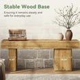 thumbnail image 7 of Fimind Thickened Solid Wood Bench, 47" Rustic Farmhouse Entryway Bench with Artistic Legs, Heavy-Duty Dining Seat for Kitchen, Living Room, Hallway, Bedroom, Natural, 7 of 7