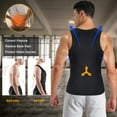 thumbnail image 6 of Sauna Vest for Men with Waist Trainer Zipper Neoprene Sauna Sweat Suit Tank Top Workout Waist Trimmer Vest, 6 of 7