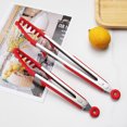 thumbnail image 4 of (12 Inch Red) Kitchen Food Tongs Silicone Spaghetti BBQ Salad Tongs, 4 of 14