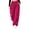 Hot Pink, variant on Bloomae Women Cargo Pants Lightweight Waterproof Quick-Dry Parachute Hiking Pants with Zipper Pockets Drawstring Elastic High Waist Wide Leg Ruched Baggy Pants for Outdoor Travel