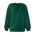 thumbnail image 4 of lnmuld Cute Hoodies Womens Oversized Half Zip Pullover Long Sleeve Sweatshirt Quarter Zip Hoodie Sweater Girls Fall Blouse Clothes Size:3XL, 4 of 4
