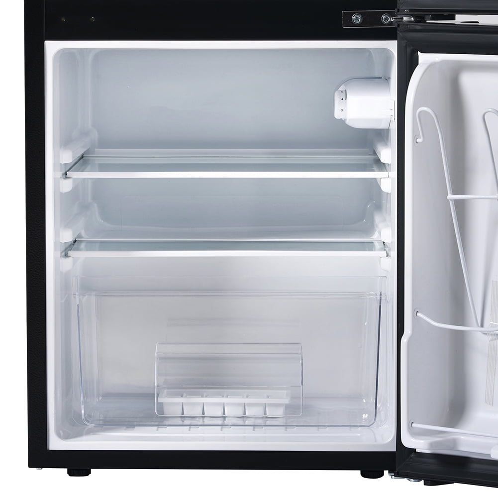 Resenkos Two-Door Mini Refrigerator 3.2Cu.Ft, Freestanding Mini Fridge with Freezer and Reversible Door, 7-Level Thermostat Control, Black Resenkos Two-Door Mini Refrigerator 3.2Cu.Ft, Freestanding Mini Fridge with Freezer and Reversible Door, 7-Level Thermostat Control, Black