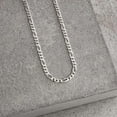thumbnail image 4 of LeCalla 925 Sterling Silver Chain Necklace for Women and Teen, Diamond-Cut 3.5MM Italian Figaro Chain Necklace with Lobster Clasp 24" Inch Jewelry Gifts for Women, 4 of 10