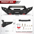 thumbnail image 4 of POFENZE 18-20 F150 Front Bumper for 2018-2020 Ford F150 Pickup Trucks (Excluding Raptor) Full Width Off Road Bumper w/Winch Plate 144W Light Bar, 4 of 8