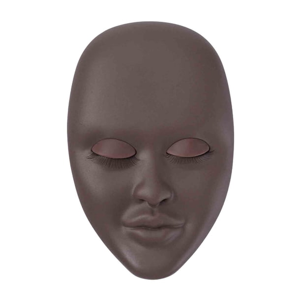 Cabeza de maniquí para pestañas, peinado, extensiones de pestañas, maquillaje. Color café