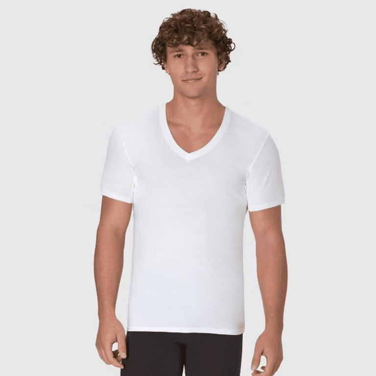 Hanes Premium Men's Sweat Block V-Neck Undershirt 3pk - White
