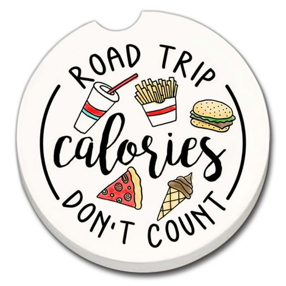 Thirstystone "Road Trip Calories" Single Absorbent Stone Car Coaster