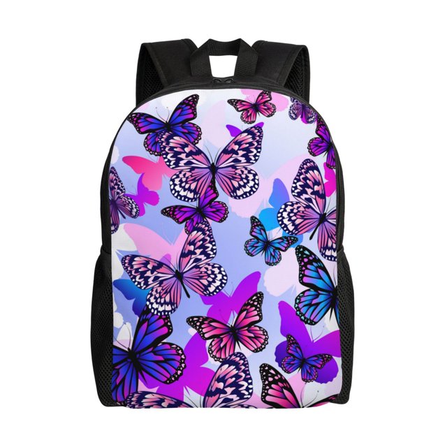 Easygdp Flying Butterflies Mochila Versátil y Elegante: Comodidad, Almacenaje y Durabilidad para la Universidad, Trabajo, Viajes y Uso Diario