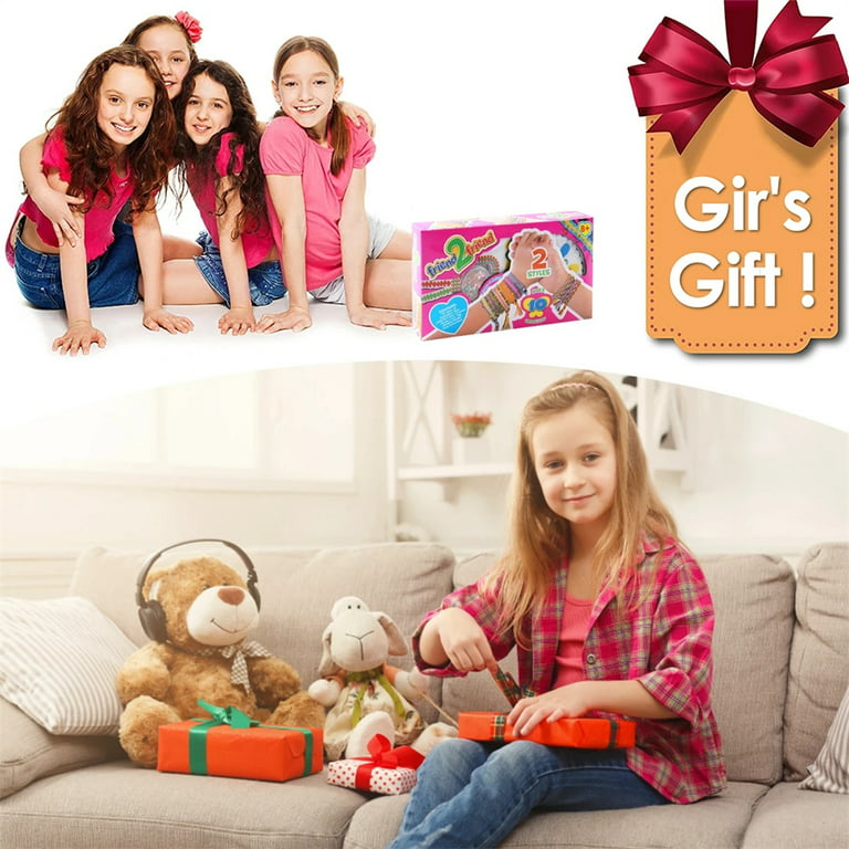 NEXBOX Toys and Crafts for Girls Age 6-8 8-12 Year Old - Friendship  Bracelet Making Kit and Birthday Gifts for Kids and Teens, String Maker Kit  and