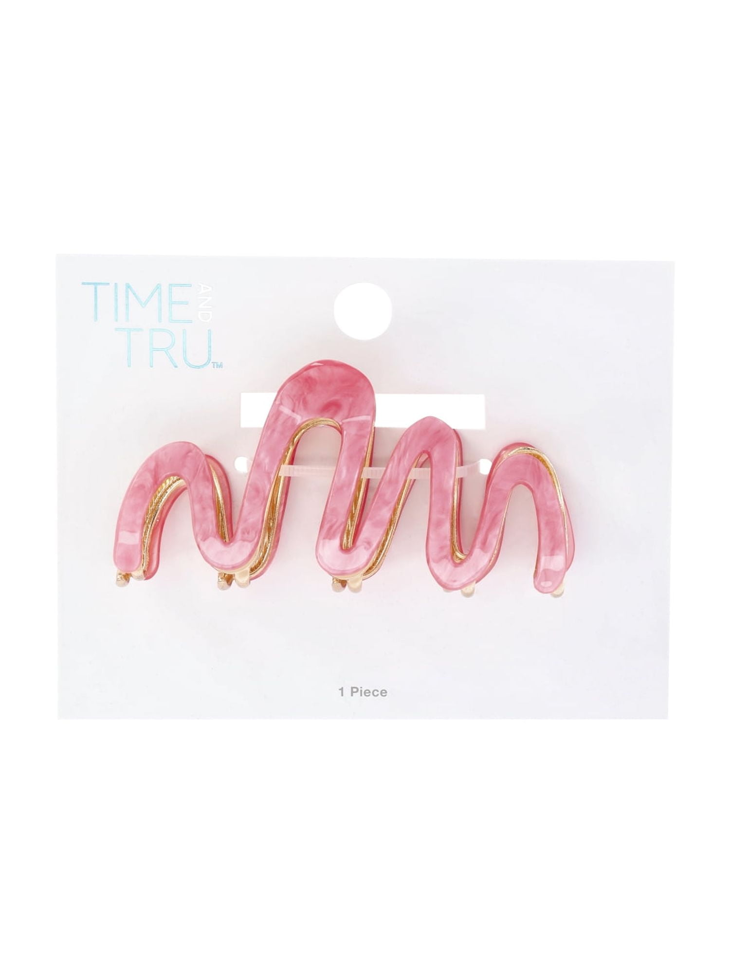 Time and Tru Swirl Hair Claw Clip, Pink