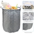 thumbnail image 5 of Cesto para la ropa sucia grande, cesto para la ropa sucia plegable, cestos para la ropa sucia con cordón, bolsa para la ropa sucia plegable, cestos para la ropa sucia de gran capacidad plegables (gris, 5 of 5
