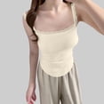 thumbnail image 6 of Warop Women's Solid Color Lace Camisole with Built-in Bra, Slimming Shapewear Tank Top for Versatile Daily Wear and Layering, 6 of 6