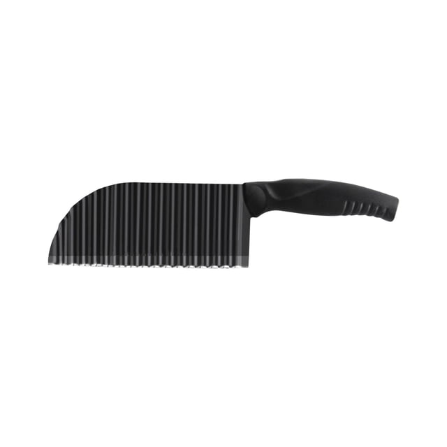 Cortador ondulado para verduras y patatas, cuchillo ondulado para picar pepino y fruta, cuchillo de acero inoxidable para patatas fritas.
