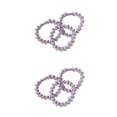 thumbnail image 4 of Cuerda para el cabello Qarigey 3 uds bandas de goma roscadas coloridas accesorio Púrpura claro 2piezas, 4 of 6