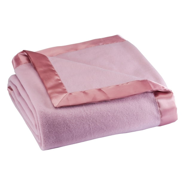 Satin Fleece Blanket by OakRidgeTM - Walmart.com - Walmart.com