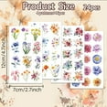 thumbnail image 2 of 24pcs/set Ceramics Clay Water Transfer Paper Underglaze Transfer Decals for DIY Earrings Pendants Hair Clip Flower 12x7cm, 2 of 7