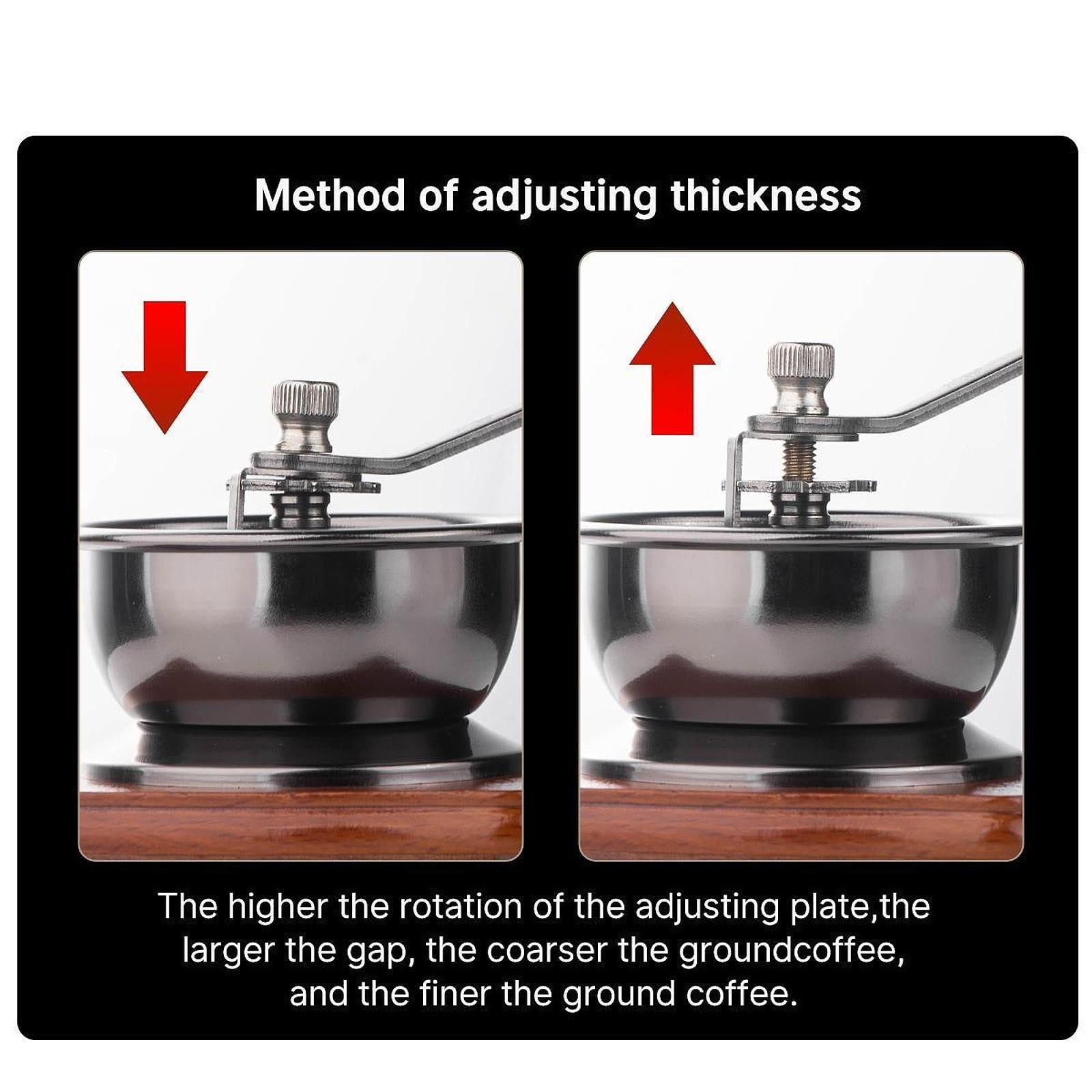 Fiocias Burr Grinder Portable Coffee Utensils Conical Burr Mill Hand Coffee Grinder Hand